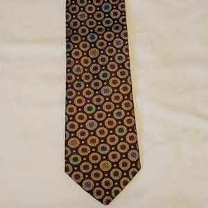 Umberto Vespucci Italian Designs multi colored with circles tie